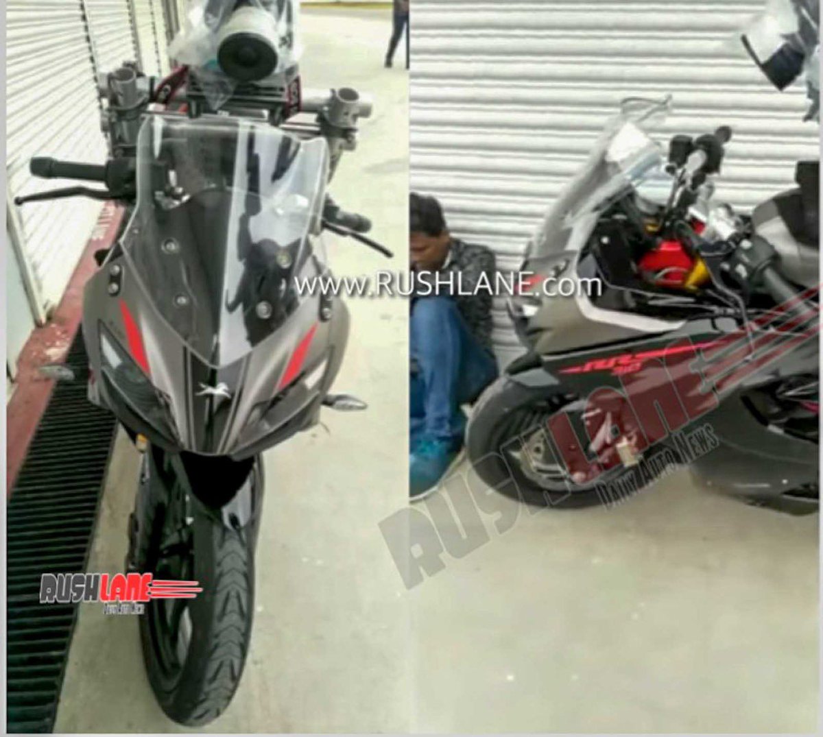rushlane's tweet photo. 2020 #TVS #Apache 310 BS6 new digital colour screen – Spied during TVC shoot at #MMRT in #Chennai. #Launch soon. #tvsapache #apache310 #apacherr310 https://t.co/JUsexR5DD5