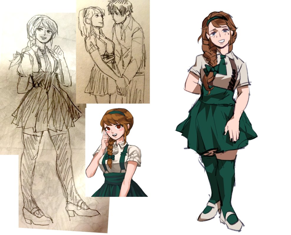 the 2nd one was actually briefly in drrp (hence the dr style sprite) and the 3rd one was actually the first time i made a trans oc