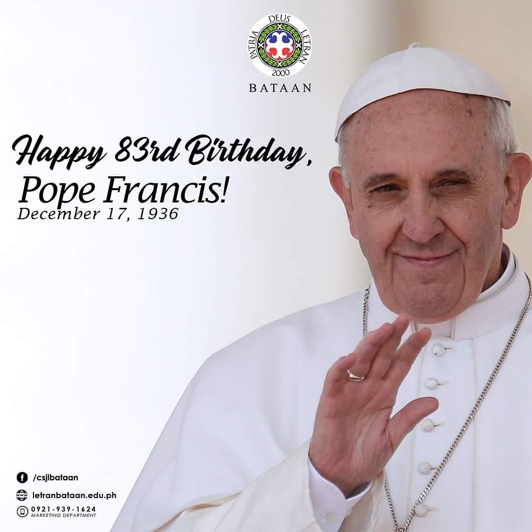 Happy 83rd Birthday, Pope Francis! 