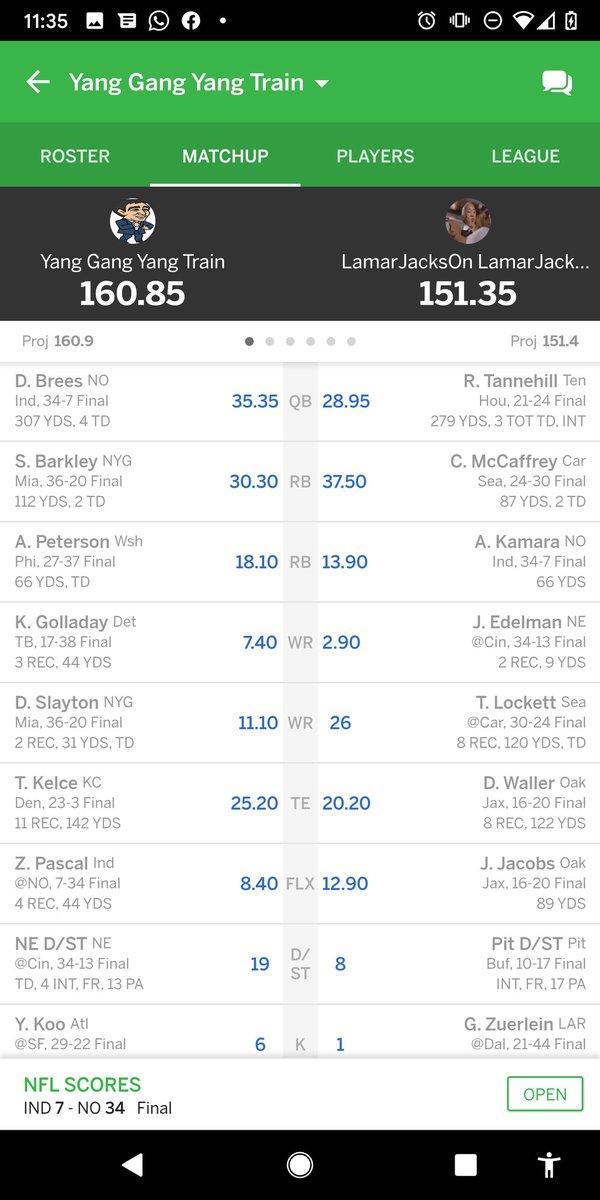 ASHegstrom's tweet photo. .@AndrewYang thanks to the #YangGang  energy. I was able to do the unimaginable, WIN my 1st @ESPN_ff Championship. 

S/O to @drewbrees, Congrats on the #TDRecord one of the All-Time Greats.

TBH, huge S/O to the #RatPack @JeffRatcliffe Listened all season, my only source! #LetsGo https://t.co/UkMVZZyc3H