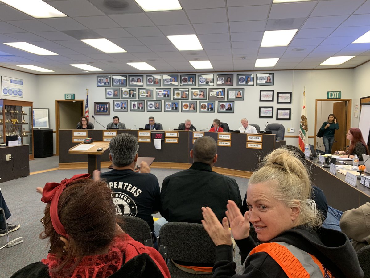 SD_BldgTrades's tweet photo. Tonight, the high quality work of our members was recognized by @SUHSD when the PLA was extended for 5 more years! Weβre proud to be part of a public investment that produces real public benefits that includes stronger and healthier communities. #UnionStrong #BTfamily #YesPLA #1u https://t.co/staI2pwY6p