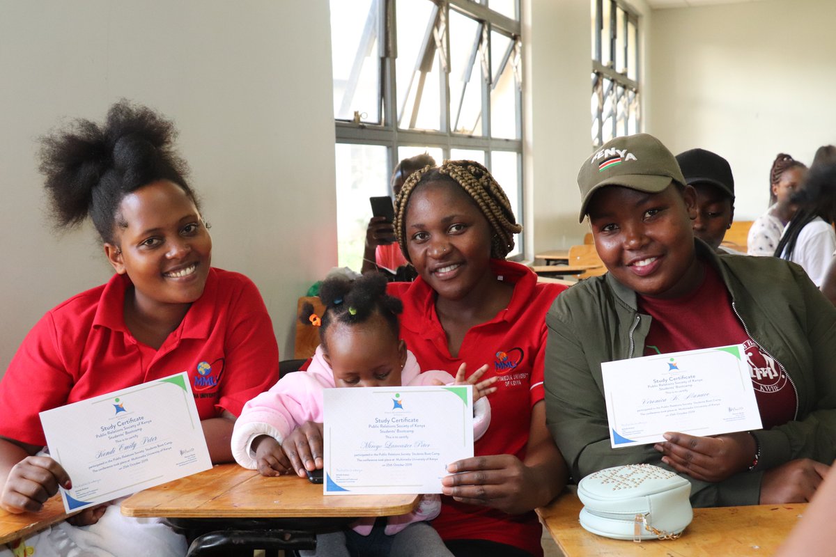 <a href="/prskkenya/">PRSK</a> <a href="/multimedia_uni/">Multimedia University of Kenya</a> <a href="/RiaraUniversity/">Riara University</a> <a href="/DaystarUni/">Daystar University</a> <a href="/MoiUniKenya/">Moi University - KE</a> <a href="/DiscoverJKUAT/">Discover JKUAT</a> <a href="/KenyattaUni/">Kenyatta University #ExperienceKU</a> @CUEA_OFFICIAL <a href="/SPUKenya/">St.Paul's University</a> <a href="/TKB101/">Kamuzu Banda, MPRSK</a> <a href="/dekkerwilliam/">William Dekker</a> <a href="/MountKenyaUni/">MountKenyaUniversity</a> <a href="/ZetechUni/">Zetech University</a> <a href="/the_siron/">The Siron Place Hotel</a> <a href="/BarbaraNthoki/">Barbara Nthoki</a> <a href="/NdiegeNicanor/">Nicanor Ndiege</a> @Facebook <a href="/ori_anita/">Anita King'ori</a> <a href="/NgangaSamuel11/">Ng'ang'a Samuel</a> <a href="/kanyisymon6/">Sinka🇰🇪</a> <a href="/NamwekeJoy/">Joy Namweke W.</a> <a href="/_Liz_Mwangi/">Elizabeth Mwangi</a> <a href="/NzyokiGedion/">Gedion Nzyoki</a> <a href="/keawairimu_/">Leah Wairimu</a> <a href="/LashandraNjihia/">Lashandra Njihia</a> <a href="/YouTube/">YouTube</a> A ceremony was held to present <a href="/prskkenya/">PRSK</a> certificates to #TeamMMU members of <a href="/mmu3C/">MMU 3C - MMU Corporate Communication Club</a> who participated in the fourth edition of the #PRSKBootCamp which was hosted <a href="/multimedia_uni/">Multimedia University of Kenya</a> in October this year.