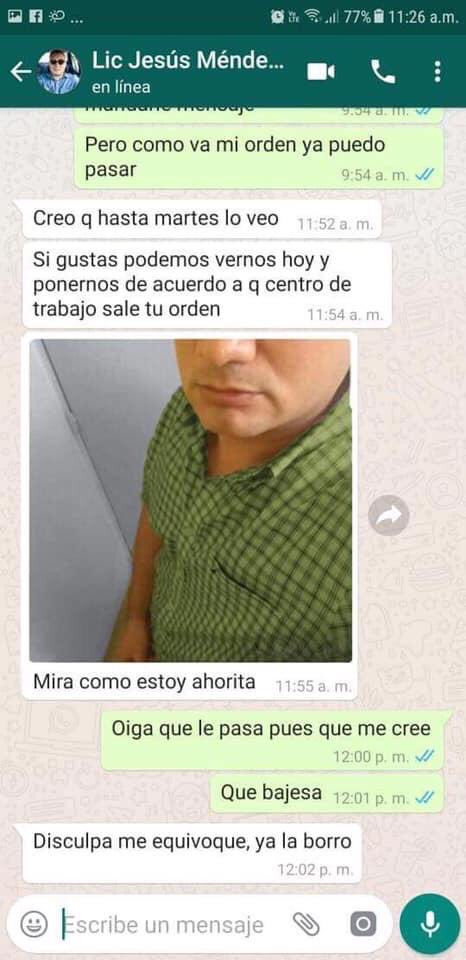 LicJulianMtzALV's tweet photo. Empleado del @IEEPOGobOax #JesusMendez es una fichita primero detenido por portación de arma y ahora amparado por su jefa #TaniaLunaAlvarado acosa a las maestras mandándole fotos de su miembro esos son lo mejores hombre que gobiernan #Oaxaca @alejandromurat @VillarrealPaco https://t.co/PVYFH8hZtV
