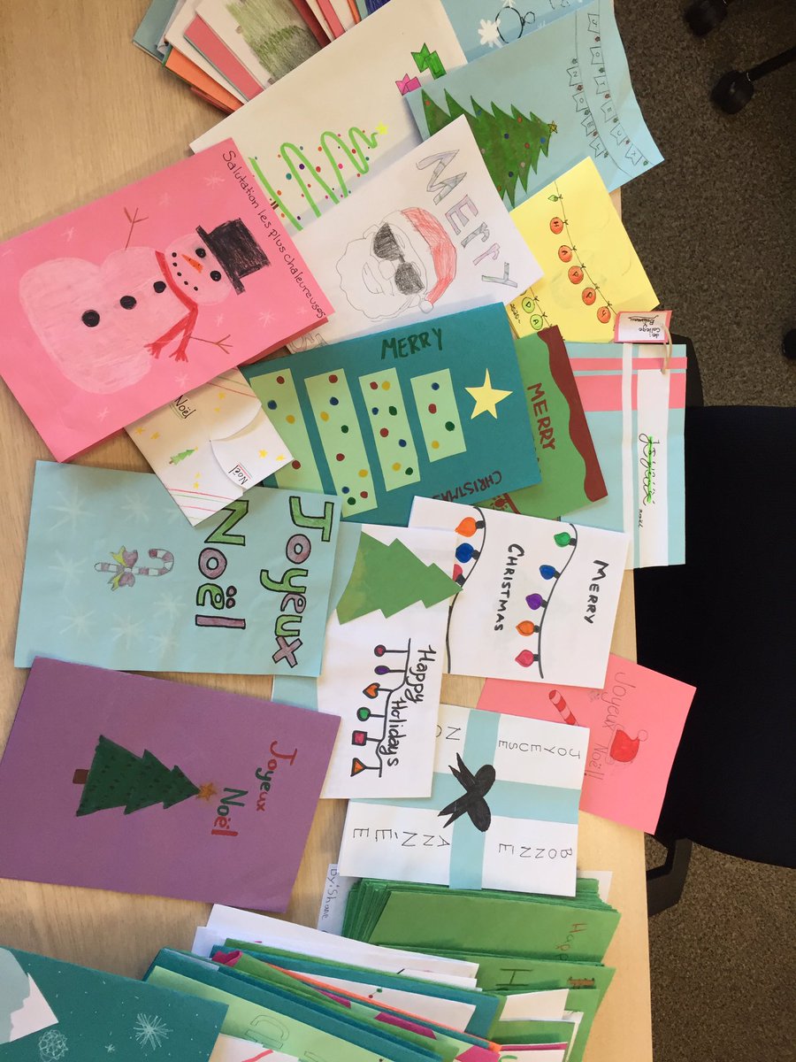cbLRSD's tweet photo. 100+ cards for seniors living at la Résidence Despins and Canadian Armed Forces soldiers prepared by all Gr 7 & 8 Cudas. Your messages and artistic talent will surely warm their hearts. #generosity #cudastrong https://t.co/Vn1c6Zir3I