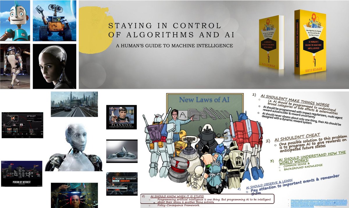 ksankar's tweet photo. Book Review : "A Human's Guide To Machine Intelligence" by @KHosanagar - Can the #VoightKampffTest tame the #RogueCode and other #AI #Explainability thoughts https://t.co/skUkmjBIit https://t.co/DEwTbxpUJz