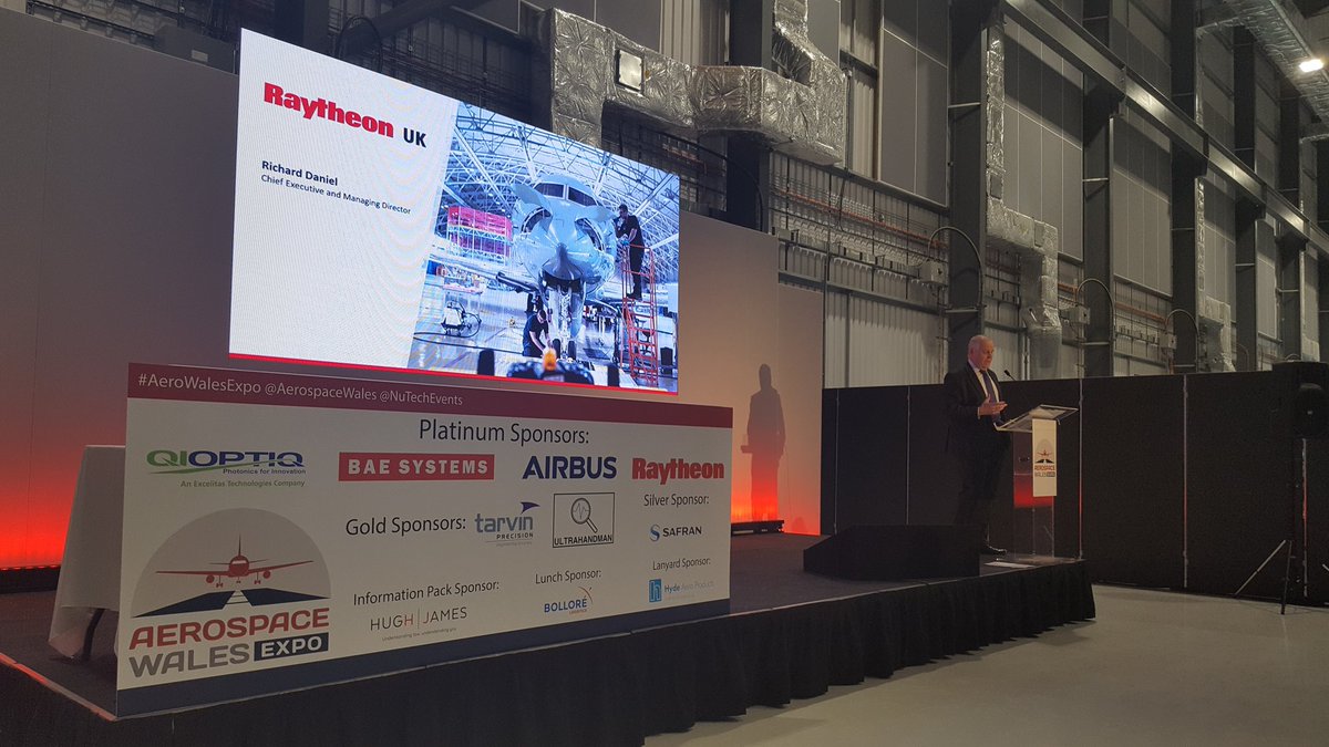 Richard Daniel CEO and MD of <a href="/Raytheon/">Raytheon</a> currently talking about supply chain opportunities with their UK organisations #AeroWalesExpo