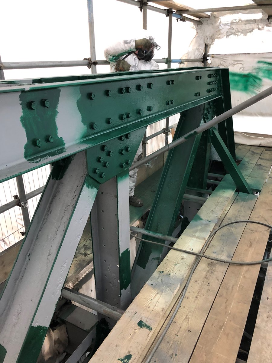 PowerthermCS's tweet image. #PowerthermCS onsite at Nunnery Bridge, Isle of Man 
executing our Industrial Coatings services. Our operatives shot-blasted, primed and painted the metal structure to prolong its life.
.
.
.
#PowerthermProjects #IndustrialCoatings #CorrosionEnginerring