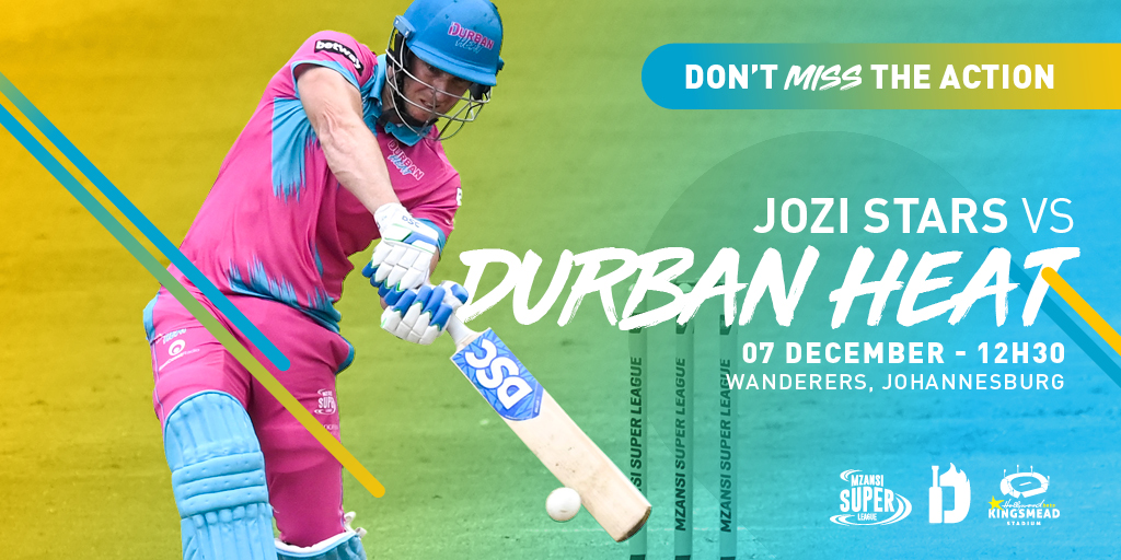 Durban Heat is back in action this Saturday at Wanderers Stadium. A win against <a href="/msljozistars/">Jozi Stars</a> will ensure a fourth straight victory and one step closer to the play-offs. 

#MSLT20 
#HeatUp 🔥