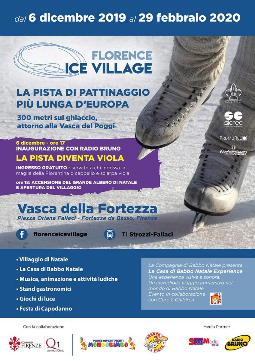 SVavolo's tweet photo. È a #firenze il Natale più bello!
Al Giardino della Fortezza si accendono le luci del #FlorenceIceVillage con la pista di ghiaccio più lunga d'Europa intorno alla Vasca del Poggi. Domani taglio del nastro con il Sindaco⛸🎄🎅 @DarioNardella 
@GianassiFede
#unfioreperlafortezza https://t.co/OZKliUBzAV