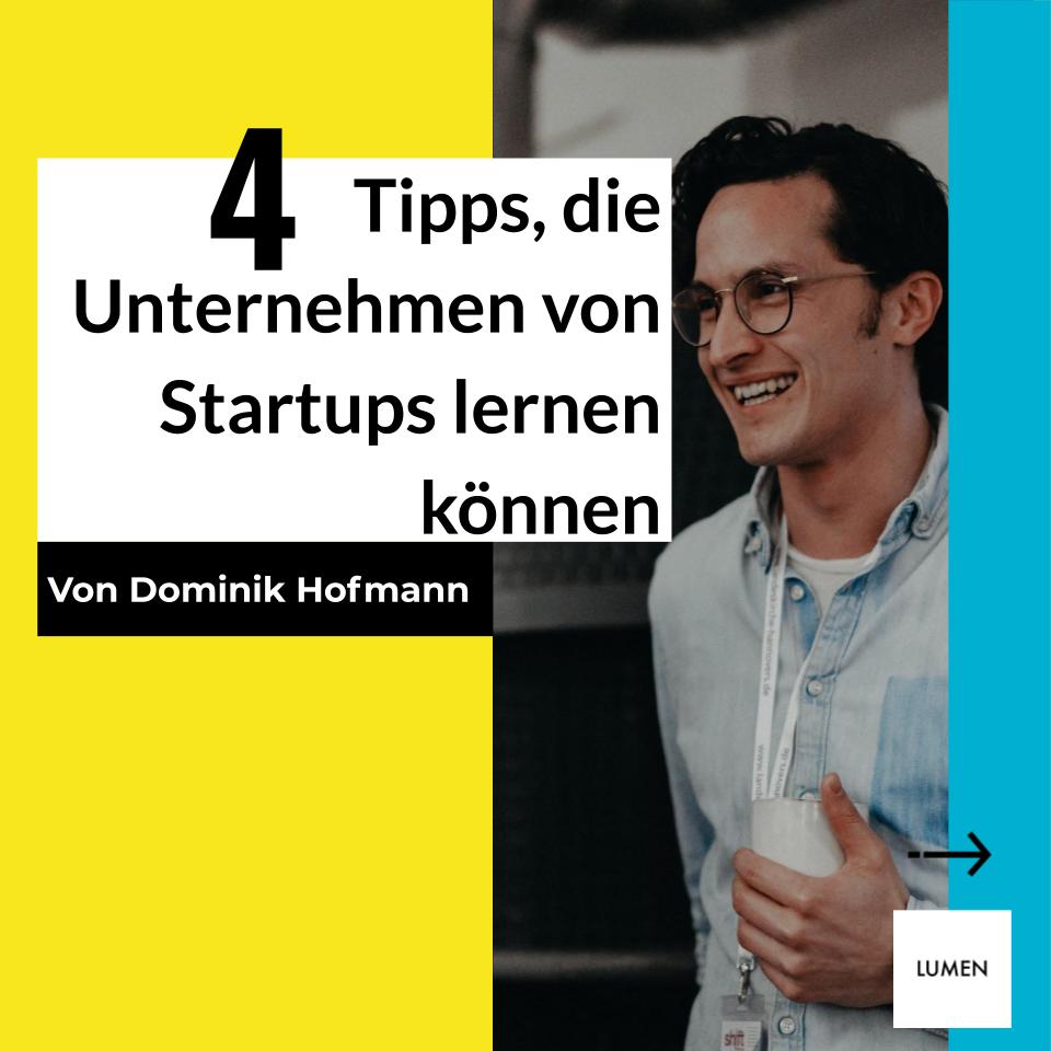 Große Unternehmen haben nicht auf alles eine Antwort. Wie bestehende Unternehmen von Startups lernen können, zeigt uns Lumen Partner <a href="/hfmnn_dmnk/">Dominik Hofmann</a>
 in diesen vier hilfreichen Tipps:
A thread
#unternehmen #startups #Entrepreneur #Entrepreneurship #startupculture #Thread