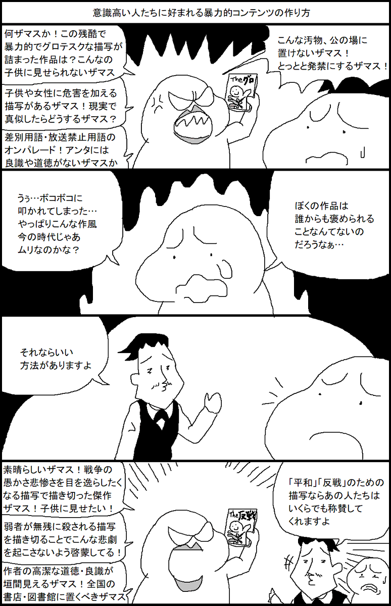 意識高い人たちに好まれる暴力的コンテンツの作り方 