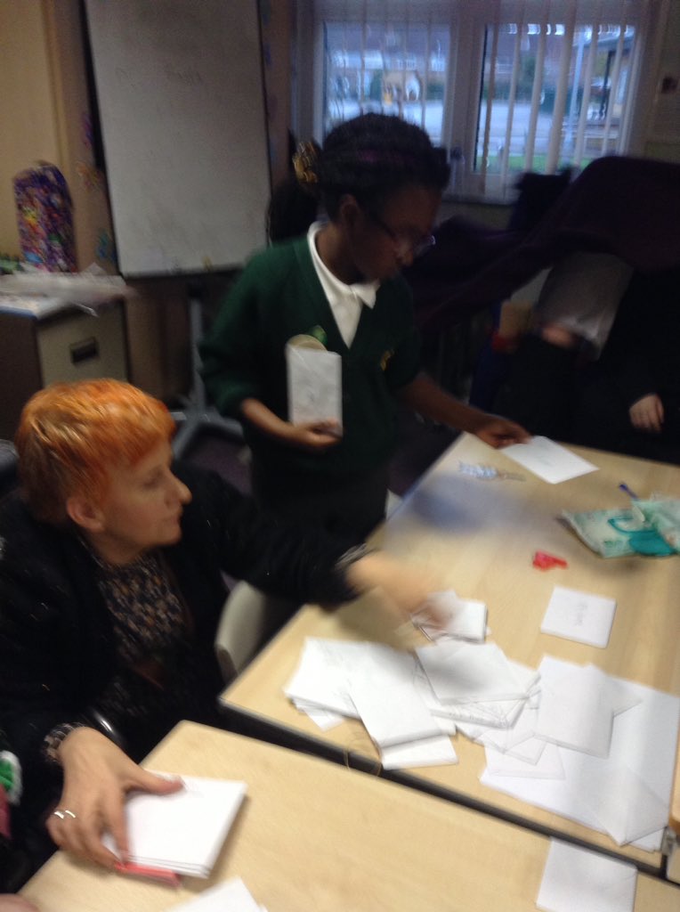 The Hub sorting office has been very busy this morning, sorting and delivering Christmas cards 🎄🎅🏽⛄️ #swhmaths <a href="/RoyalMail/">Royal Mail</a>