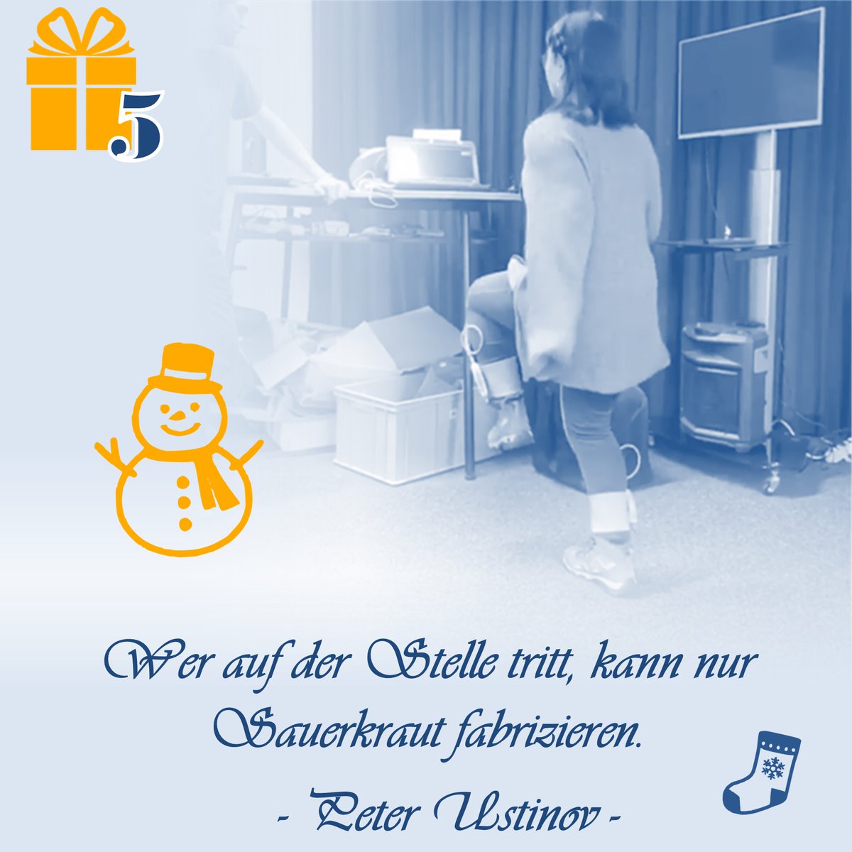 MotionMiner's tweet photo. Tag 5 ❄
Es geht sportlich weiter: Heute muss Eve, unsere (UX) Designerin, als #Versuchskaninchen für neue #Messmethoden herhalten
#adventskalender #startup #bigdata #iot #iiot #weihnachten #Spruch #Logistikweisheit #gruenderszene #peterustinov #innovation #sportlich #ergonomie https://t.co/37J2wrGE3K