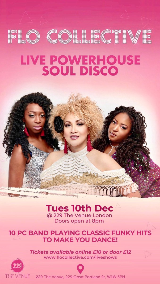 Chantal Lewis-Brown (@chan_vox) on Twitter photo Christmas Extravaganza with <a href="/flocollective/">The Flo Collective</a> next Tuesday 10th Dec @229thevenue #powerhouse #disco #soul to get you in the festive mood. Come on down! Christmas Extravaganza with <a href="/flocollective/">The Flo Collective</a> next Tuesday 10th Dec @229thevenue #powerhouse #disco #soul to get you in the festive mood. Come on down!