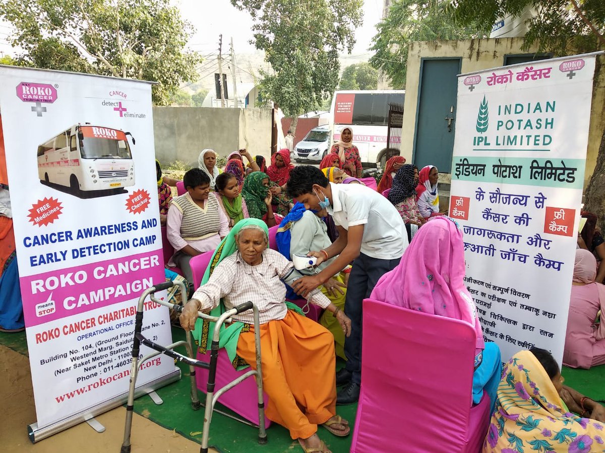 RokoCancer's tweet photo. #Breastcancer #Earlydetection #Screening #RokoCancer #IPL2019 #Standuptocancer. Early detection saves lives, so Roko Cancer under the CSR compliance of Indian Potash Limited held an early detection camp at Aaganwadi Village Teekli,Gurugram on 22 November 2019 https://t.co/VByTkamYUr
