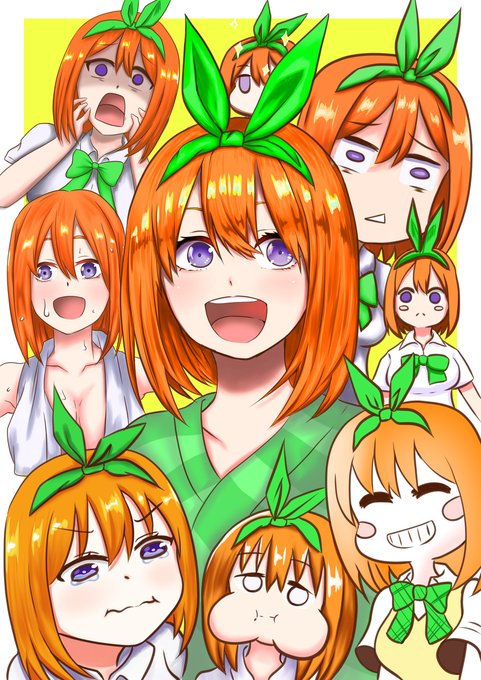凜の詩さんがTwitterに投稿した中野四葉(五等分の花嫁)のイラスト。