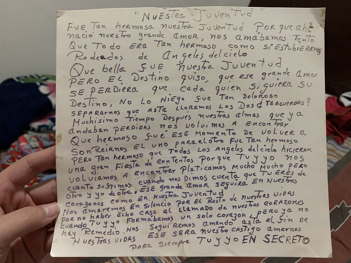 DianaLa79087300's tweet image. Mi abuelo le escribió esto al amor de su vida, que evidentemente no es mi abuela.
