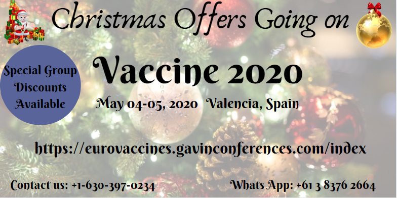 Vaccine2020's tweet photo. Join us in #Vaccine_2020 conference at #Valencia, #Spain.
#christmass offer is going on. #pharma #sponsership #healthcare_institutes #mettings #exhibitior #europetravel #may #pharmacist #clinicalresearch #discounts #immunology #vaccination #microbiology #vaccine #vaccinations https://t.co/K2dyaCP5WT