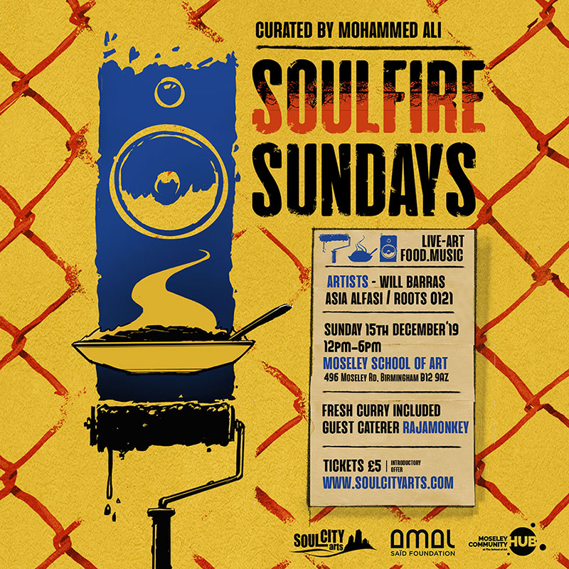 If you haven't been to the restored historic Moseley School of Art yet, then Dec 15th is your chance for Soul Fire Sundays, where we bring live-visual art, curry, and nostalgic old-school music into the old hall. Get tickets in advance eventbrite.co.uk/e/soul-fire-su…