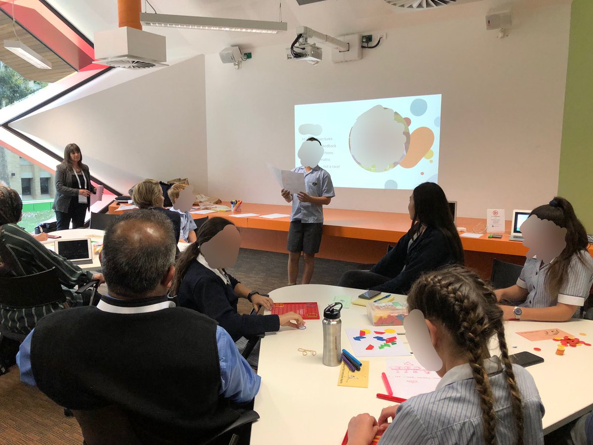 Why not include students in a teacher workshop about maths learning? Ss shared their stories and spoke about how collaboration, curiosity and creativity have changed how they view themselves as mathematicians. #MAVCON @lanafleiszig @kristiemgibson