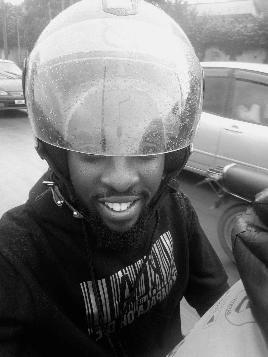 Chris25615's tweet photo. Decided to have my ThrowBackThursday #tbt in black and white with @SafeBoda. It was an awesome one😅😉
@SafeBoda 
@infinixuganda 🤗 https://t.co/pnflzt8cuz