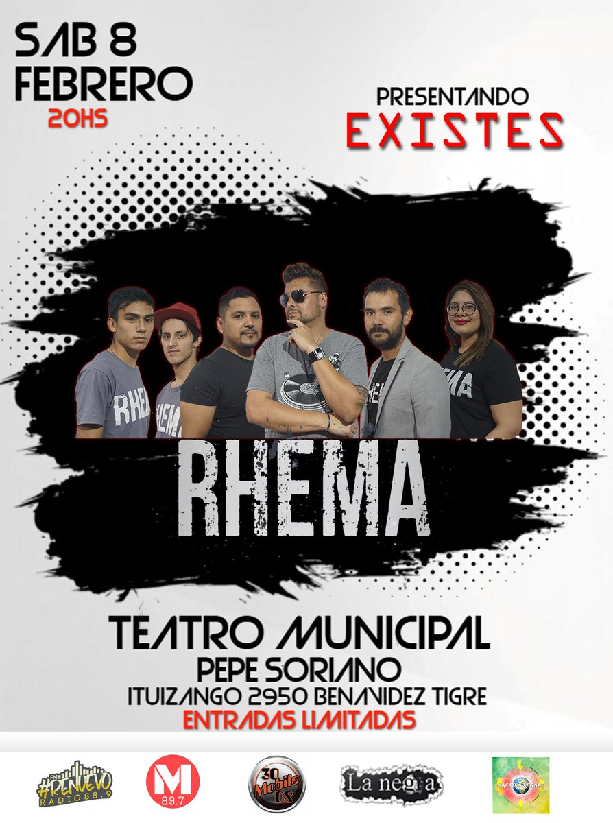 RHEMA_ARGENTINA's tweet photo. "EXISTES" PRESENTACION OFICIAL - 8 de Febrero 20hs. En Benavidez - Teatro Municipal - (frente a la Plaza central)
Agenda esta fecha!.. Desde ya contamos con vos. 
Sera una noche muy especial y la queremos pasar con todos ustedes.

Adquiri ya tu entrada anticipada. Escribinos. https://t.co/sUw6sZe0C6