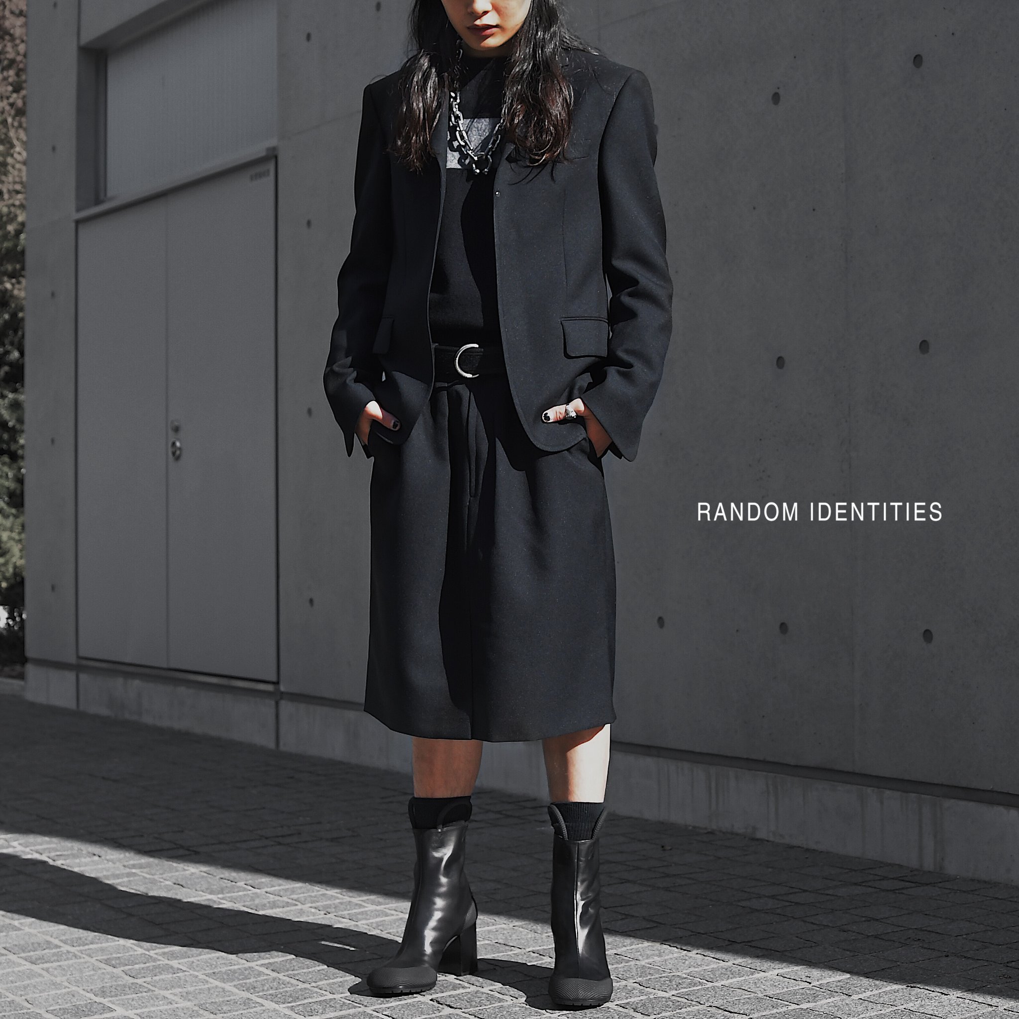 茄子紺 Random Identities エコ レザージャケット サイズM - 通販