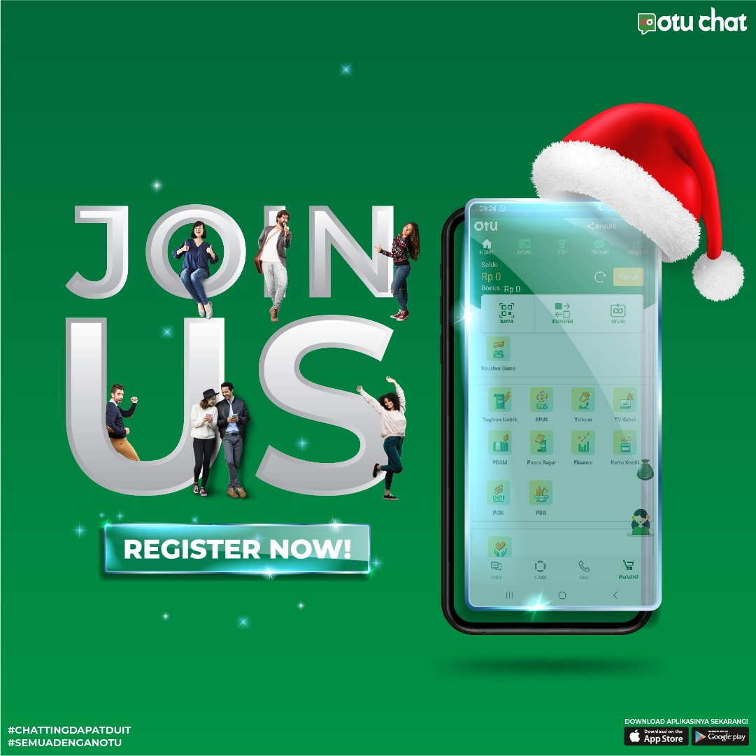 Otuchat_'s tweet photo. yuk, ajak temanmu untuk download dan transaksi menggunakan OTUChat, pastinya ngga bakal bikin jari keriting karena semuanya jadi simple.
#OTUChat
#SemuaJadiDekat
#SemuaJadiMudah
#SemuaDenganOTU
#ChattingDapetDuit
#Chatting
#Untung
#Practical
#GakRibet https://t.co/EZNU4a4gaw