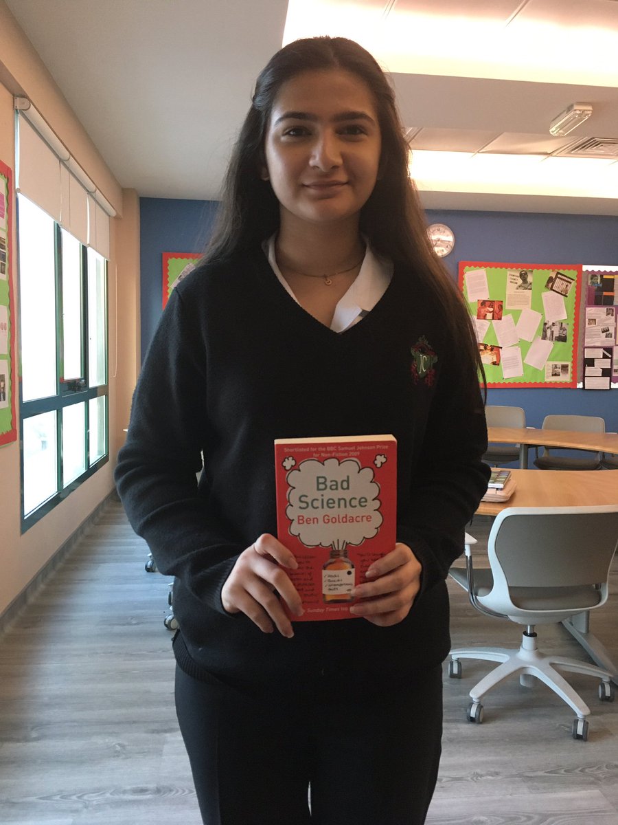 Nash is currently reading Mr. Farnan’s favourite book, ‘Bad Science’ by Dr. Ben Goldacre