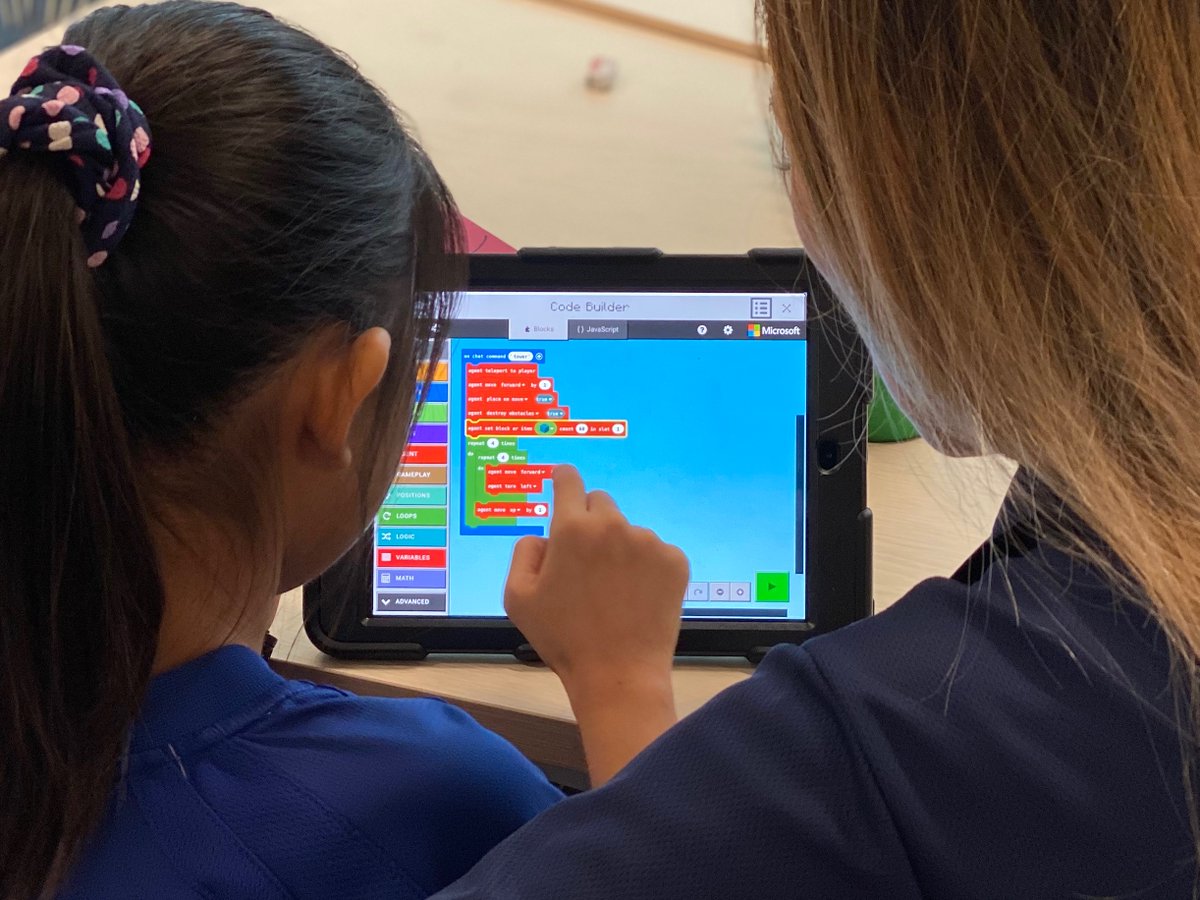 Mission for Y4 students today: Interrupt teachers' lunch to convince them that <a href="/Minecraft/">Minecraft</a> is a valuable tool for learning: coding agents, cooperative world-building, social simulations...

...and killing zombies. #CognitaCodes #WeAreAIS