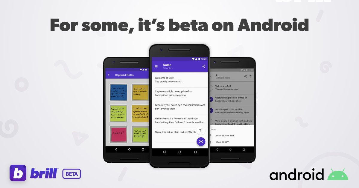 getbrill's tweet photo. 🤖 We’re excited to bring Brill’s magic to your favourite platform! Instantly digitise handwritten sticky notes in over 100+ languages and share them as plain text or in a spreadsheet. 📲 Download it for free today and try it out. https://t.co/syJDgq2xgR https://t.co/9tpgwWXkGq