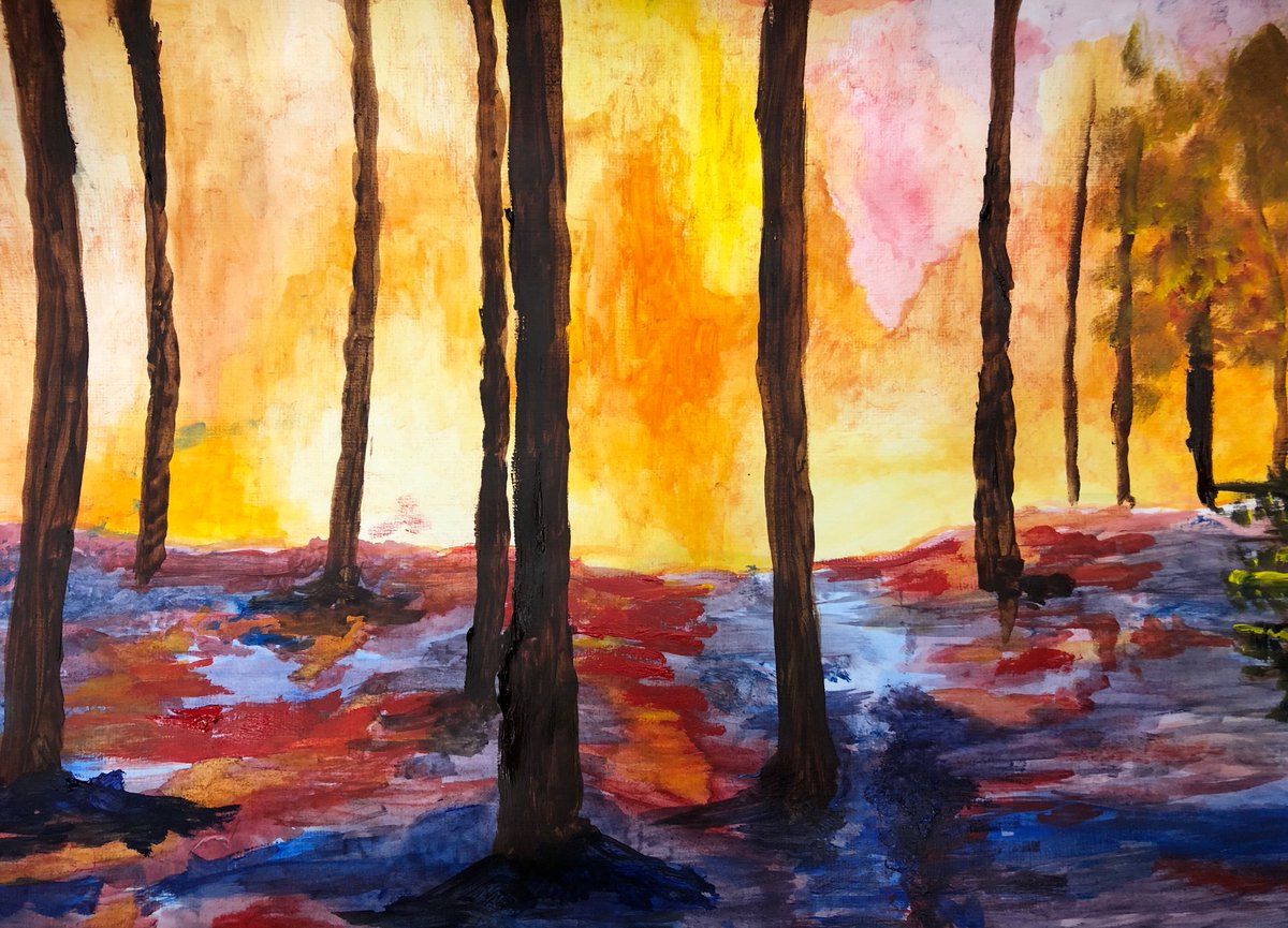 Our Gifted &amp; Talented student's working on their Peter Doig inspired oil paintings.
#oilpainting #artists