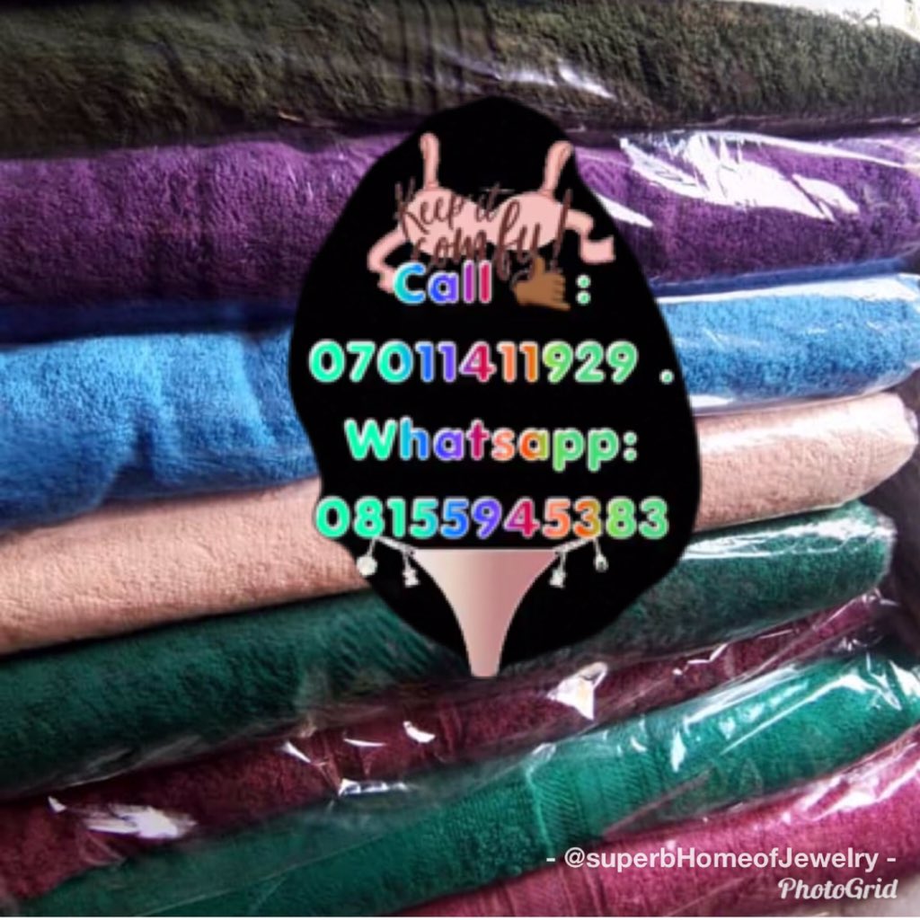 Towels are one of the overlooked items in our everyday personal hygiene rituals.
Available & Affordable ✅
Delivery is Nationwide
:
:
#bodytowel #goodhygiene #abeokutatwitterhangout #giftforher #giftsforhim #giftshop #ibadantwitterhangout #superbhomeofjewelry