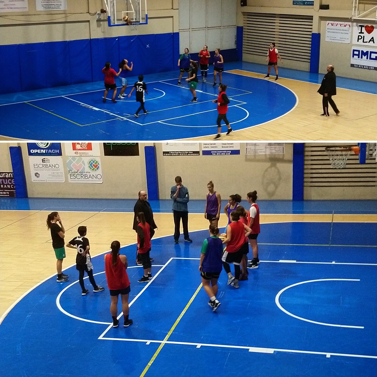 basquetpla's tweet photo. Nacho Ibañez @nachete74 nuestro director deportivo, trabajando aspectos tácticos con nuestras séniors! #123pla #feim40anys https://t.co/QTqMokl8J0