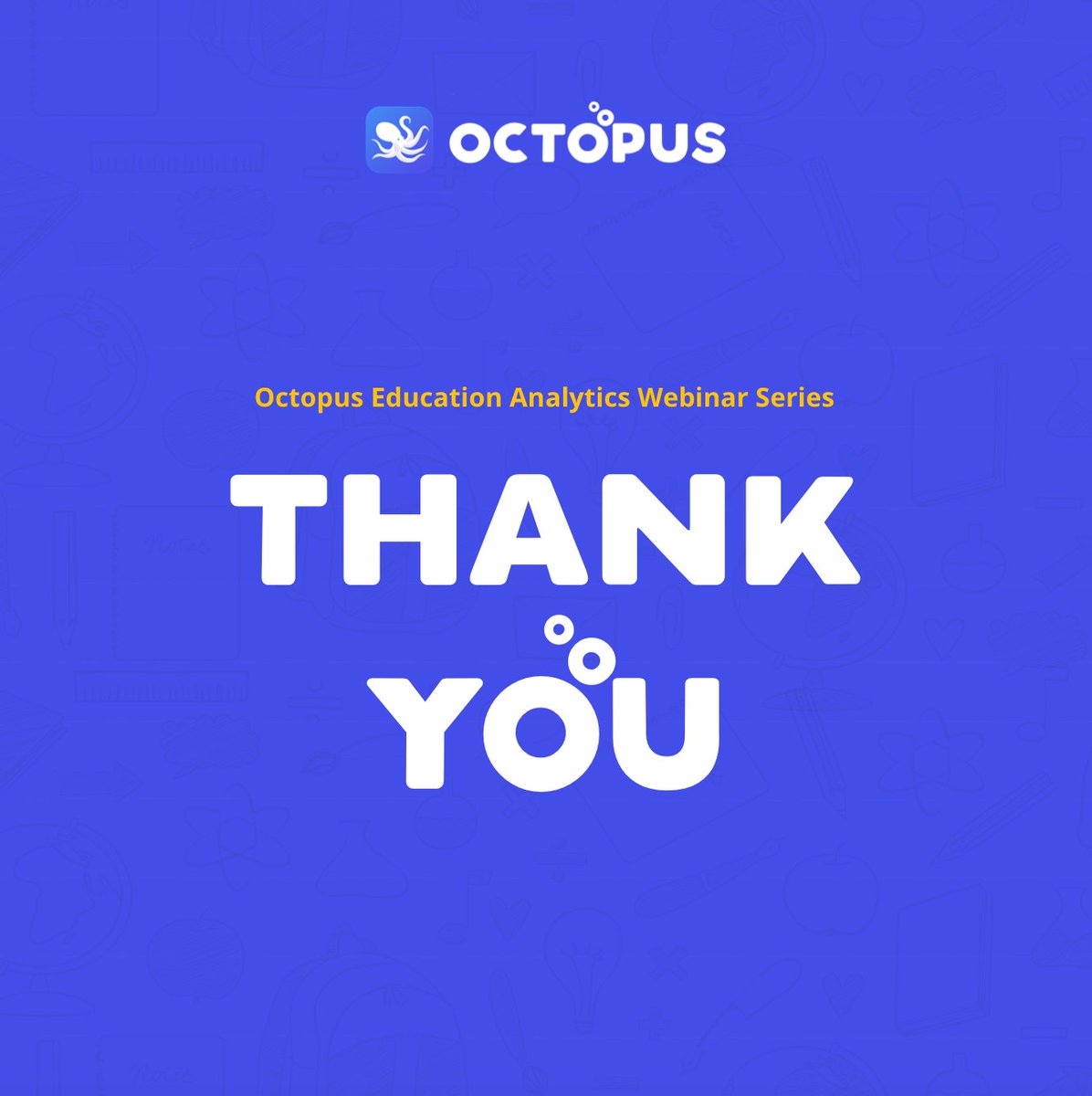 BiOctopus's tweet photo. The Octopus team would like to thank everyone who joined us for the second session of the Octopus Education Analytics Webinar Series. 

#Octopusbi #Ayraanalytics #Ayraoctopus #Learninganalytics #Education #Educationalanalytics #Learninganalytics #continuousimprovement https://t.co/RnBKyaWRPi