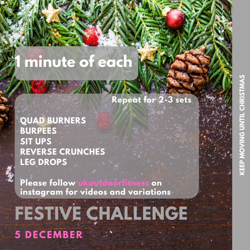 UKOutdoorFitnes's tweet photo. Day 5 

Whose joining in, started, given up? 

https://t.co/vU5nBXubzJ

Start 2020 now 😀#fitness #challenge #outdoorfitness https://t.co/pWb6kuCIoR