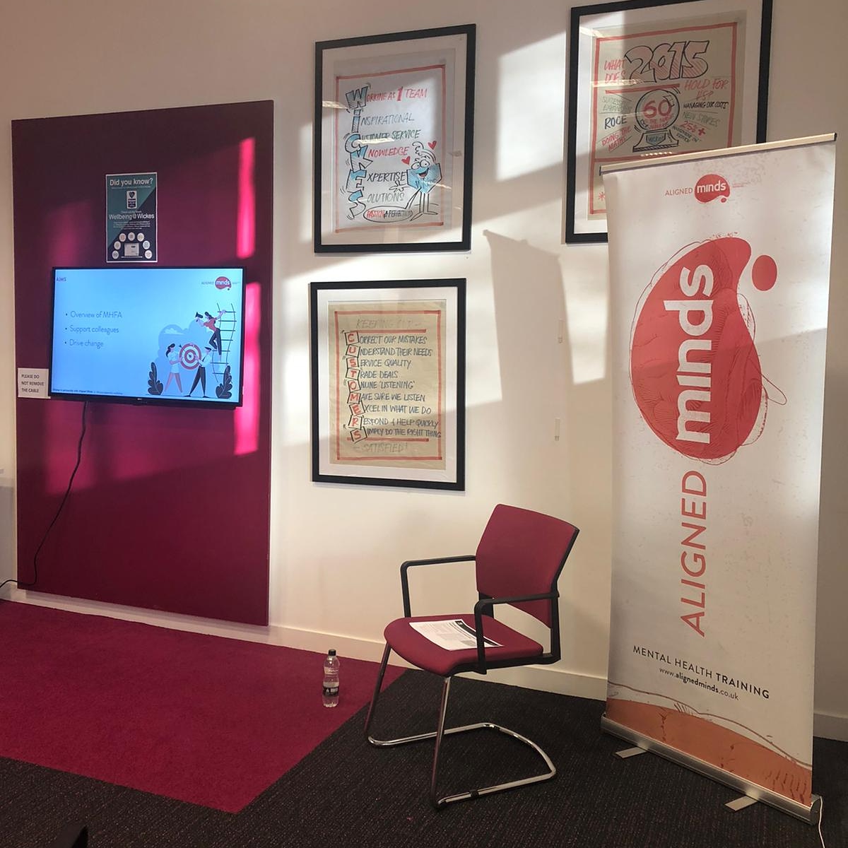 Aligned_Minds's tweet photo. Delivering our senior leadership mental health workshop for Wickes #wellbeing #mindfullness #wellness #hr #ceo #mentalhealthawareness #mentalhealth #selfcare #beingbrave #hrbusinesspartner #wickes #workplacehealth #workplace #workplacewellbeing #workplacewellness https://t.co/Qw2Qv7d0Ek
