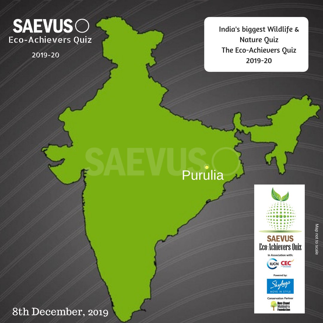 SaevusWildlife's tweet photo. Saevus Eco Achievers Quiz 2019-20 next stop is Purulia, West Bengal.
Wildlife and nature enthusiasts in and around city do attend!!
#iamanecoachiever #HCMF #SaevusMagazine #nature #wildlife #quiz #schoolquiz #wildlifequiz #cityedition #Puruliaedition
@sandeepmall @inskybags https://t.co/kCUYxfNCk4