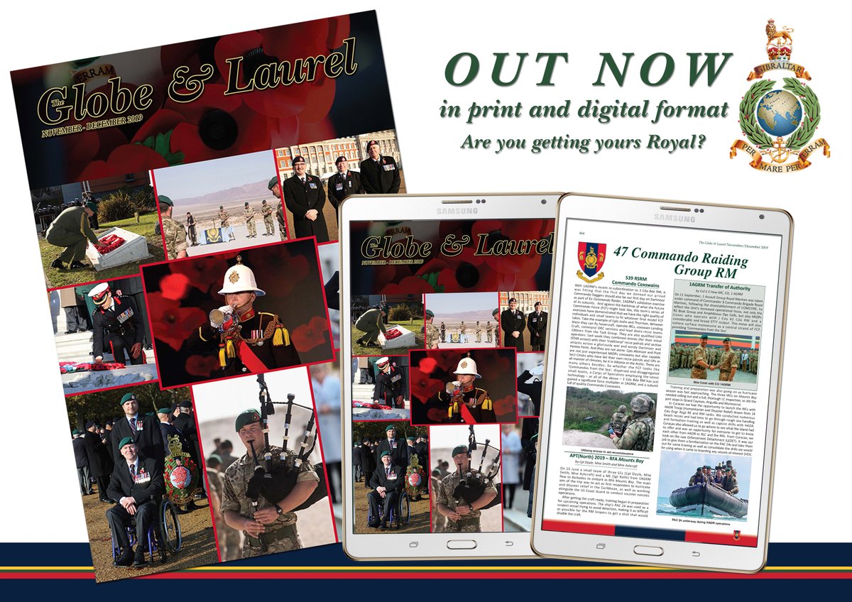 Latest G&L now available in hardcopy and on your iPad or Android tablets. All the latest Corps activities and articles on Graspan, Walcheren and Brunei. Happy reading Royals @RMA1664 @RMShop1664 @theRMcharity @MajGenHolmes @RoyalMarines @RoyalMarinesMus @RMBandService