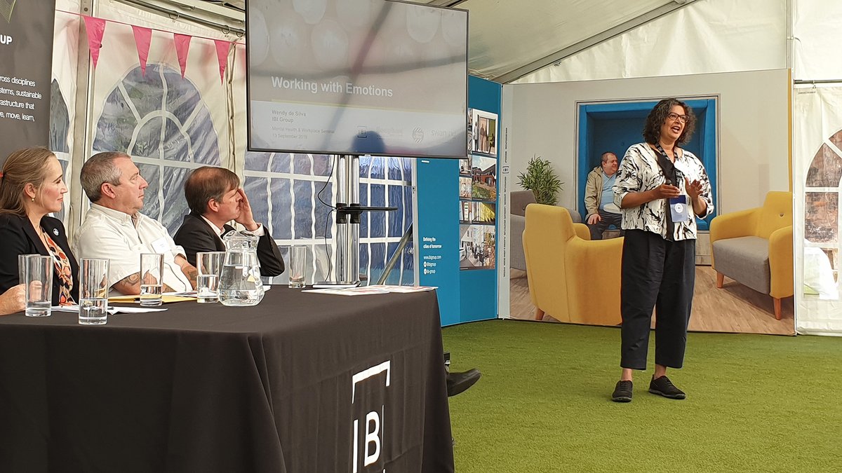 Our #workplaces are evolving and mental health issues are rising. In response, #IBIGroup <a href="/deSilvaWendy/">Wendy de Silva</a> says we need to take an evidence-based approach to designing work spaces. Mapping employee emotions is proven to have a positive impact. Watch: tiny.cc/es79gz