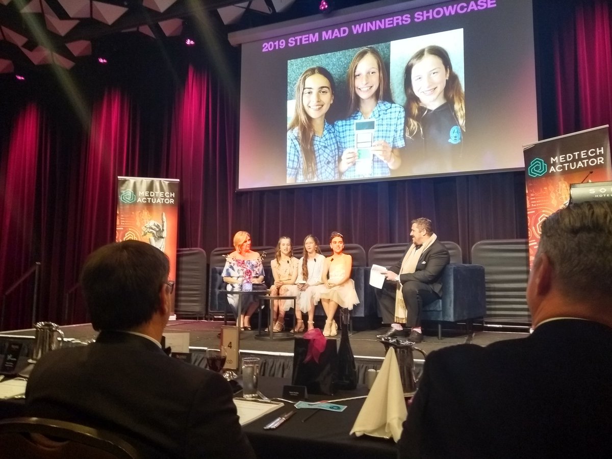 medtechactuator's tweet photo. "We'd like to see our invention helping people with #diabetes, because this is the reason we made this.".. "We'd like to thank our teachers, Buzz &amp; team... &amp; our parents - we love you." .. " #sciencegirlsrock!" You captivated us, thank-u Isobel, Isabelle &amp; Gabrielle❤️ #MTGT2019 https://t.co/upZqrQfCDu