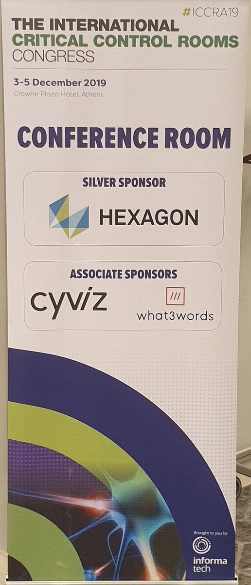 As the final day of #ICCRA19 gets underway, a big thank you to our sponsors: @HexagonSI <a href="/cyviz/">Cyviz</a> <a href="/what3words/">what3words</a>