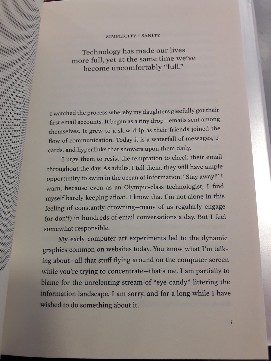 isabelcordova_s's tweet image. The Laws of #Simplicity by #JohnMaeda: "#Technology has made our lives more full, yet at the same time we've become uncomfortably "full""