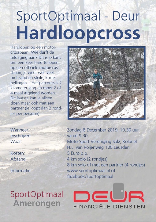 SportOptimaal's tweet photo. Aanstaande zondag is het zover: de SportOptimaal Deur Hardloopcross! Voor info: zie de flyer.
Voor-inschrijven kan t/m aanstaande zaterdag 18:00uur dmv het formulier op facebook/sportoptimaal. https://t.co/TdJnMZ0Kly