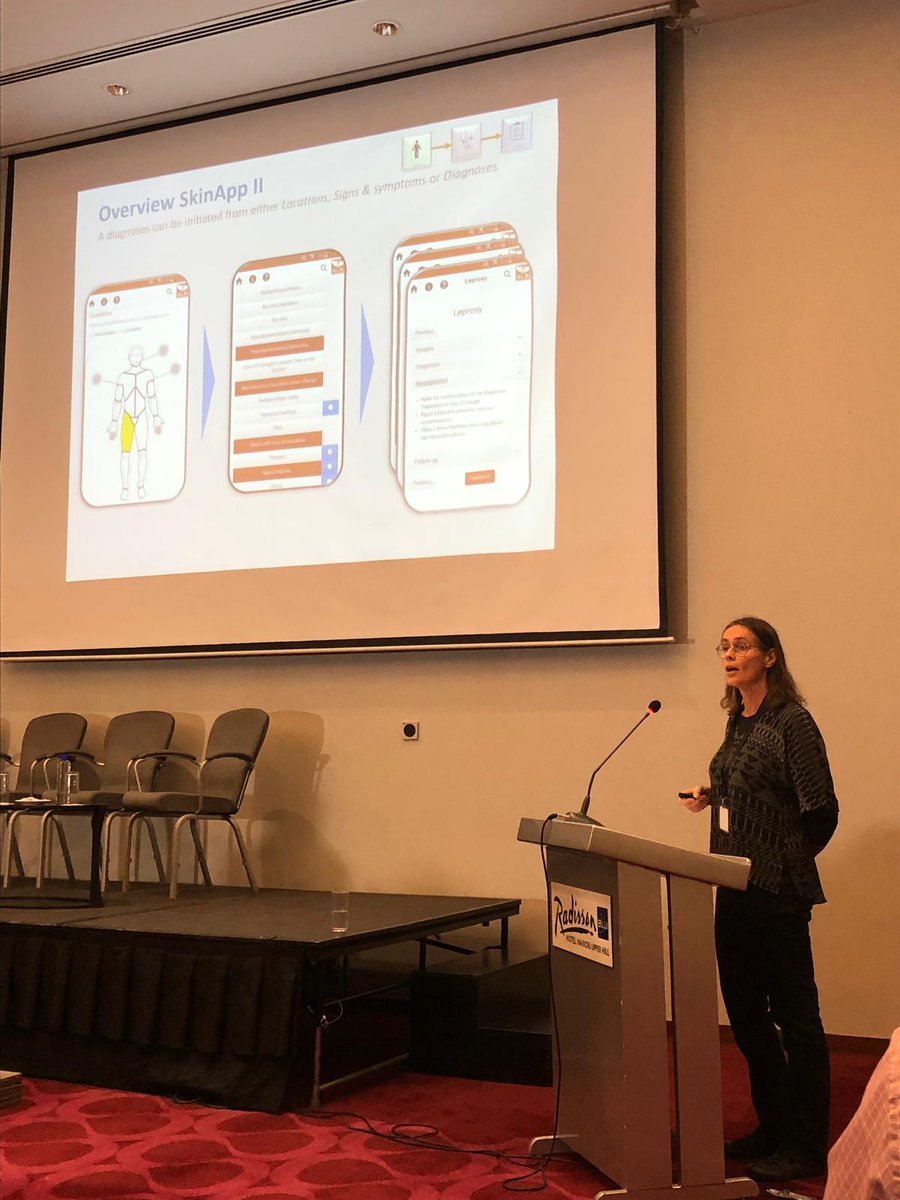 NLR_NoLeprosy's tweet photo. Liesbeth Mieras, Head Medical Technical Department @NLR_NoLeprosy presenting the #SkinApp @IncoNTD. SkinApp supports peripheral health workers to recognise early signs and symptoms of skin diseases, including #NTDs and manifestations of #HIV/#AIDS: https://t.co/XItybnlo60 https://t.co/x7QNZMVWzm