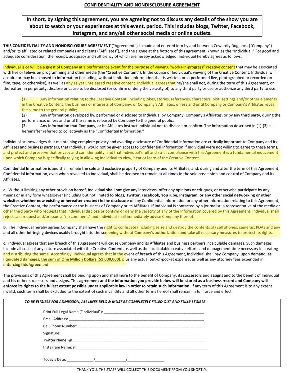 julesmorrow's tweet image. The full pre-standup comedy NDA I discussed with @PatsKarvelas on @RNDrive is kinda hilarious. “Individual *shall not* … offer any opinions … including… (on) Twitter … or any other social networking whether now existing or hereafter created”