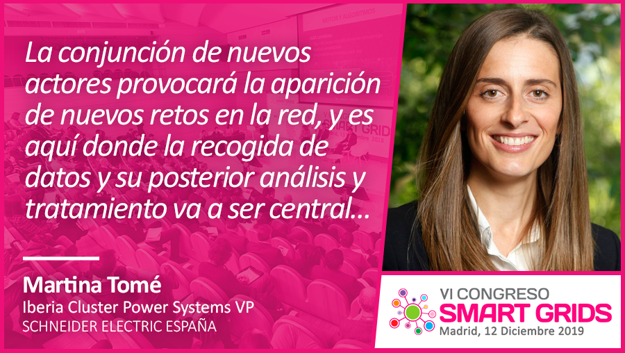 CongresoSG's tweet photo. Entrevista a Martina Tomé de @SchneiderES que en VI Congreso #SmartGrids #CongresoSG6 participa en Mesa Redonda ‘Transformación del #ModeloOperativo y #Negocio del #SectorEléctrico’ el 12 de diciembre en @caminosmadrid Organiza @grupotecmared #FutuRed https://t.co/wQcQjSqe2k https://t.co/KeLnlUbidD