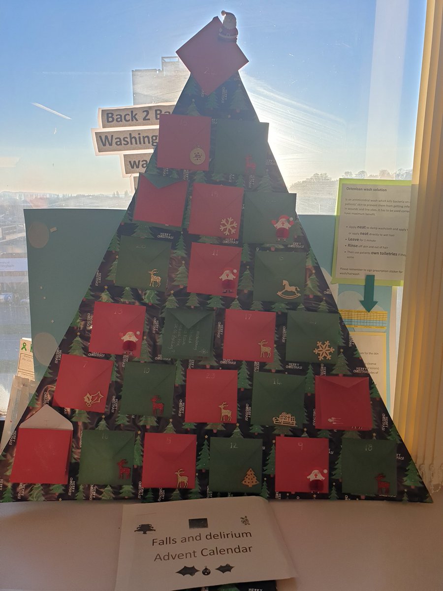 NUHCritCareFall's tweet photo. Dont forget to open your advent calendar 🎄 lots of Falls and Delirium Information to share #DeliriumDecember @NUHCriticalCare https://t.co/gIoHBlUcBE