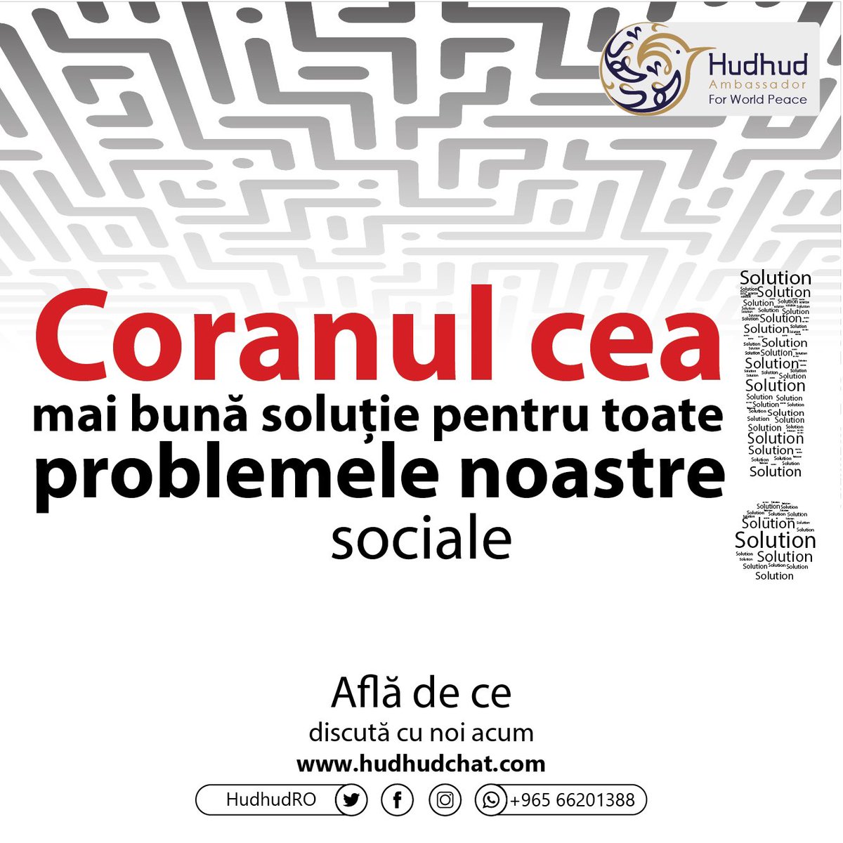 HudhudRO's tweet photo. Coranul cea mai bună soluție pentru toate problemele noastre sociale

Află de ce, discută cu noi acum: https://t.co/rfHzedklOY

#HudhudRO #CoranulEsteCeaMaiMăreațăCarte #Romania #Moldova #Gagauzia #Transnistria #Vojvodina #Hertsa https://t.co/IVH0J00QYm