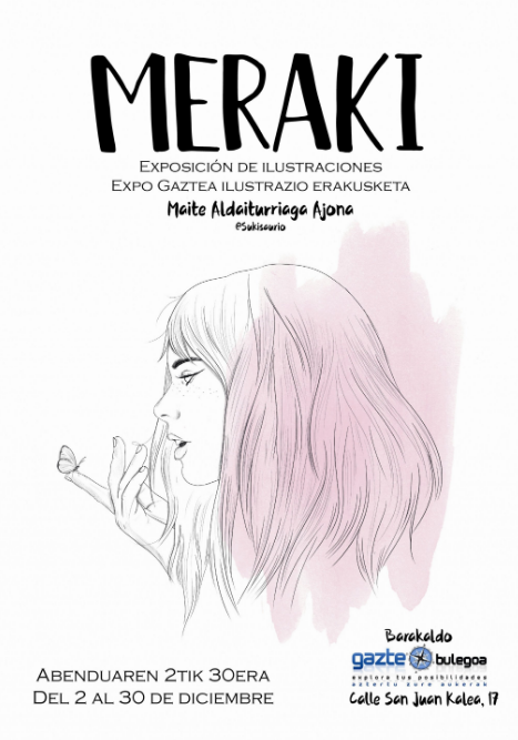 infobarakaldo's tweet photo. 📍 #ExpoGaztea
✔ Meraki - Maite Aldaiturraga @sukisaurio
📆2019/12/02 - 2019/12/30
🚪@GazteBulegoaBrk #Barakaldo https://t.co/QEvl5nYoDh